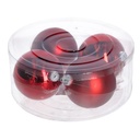 Confezione da 4 Sfere di Vetro Rosso Ø10 cm