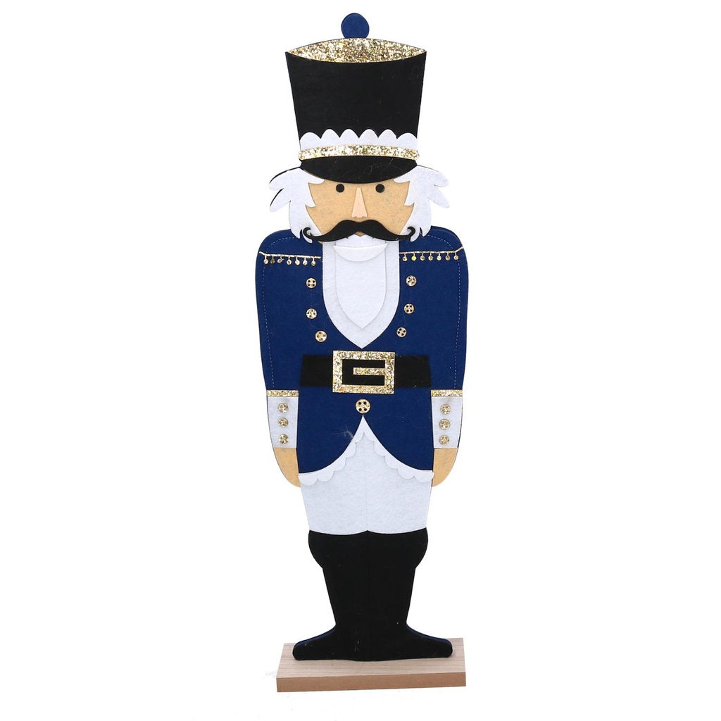 Soldatino in legno blu 18x8x62 cm