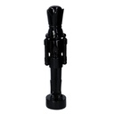 Soldatino in resina laccata nero lucido 8,5x8x38 cm