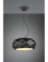 Sospensione 3xE27 Zandor Nero Ø50 cm Trio Lighting