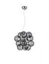 Lampadario Sospensione Grappolo 12 Bolle Vetro Fumé