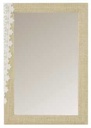 Specchio rettangolare decorato in yuta con motivo pizzo - 41,5 x 61,5 x 2 cm