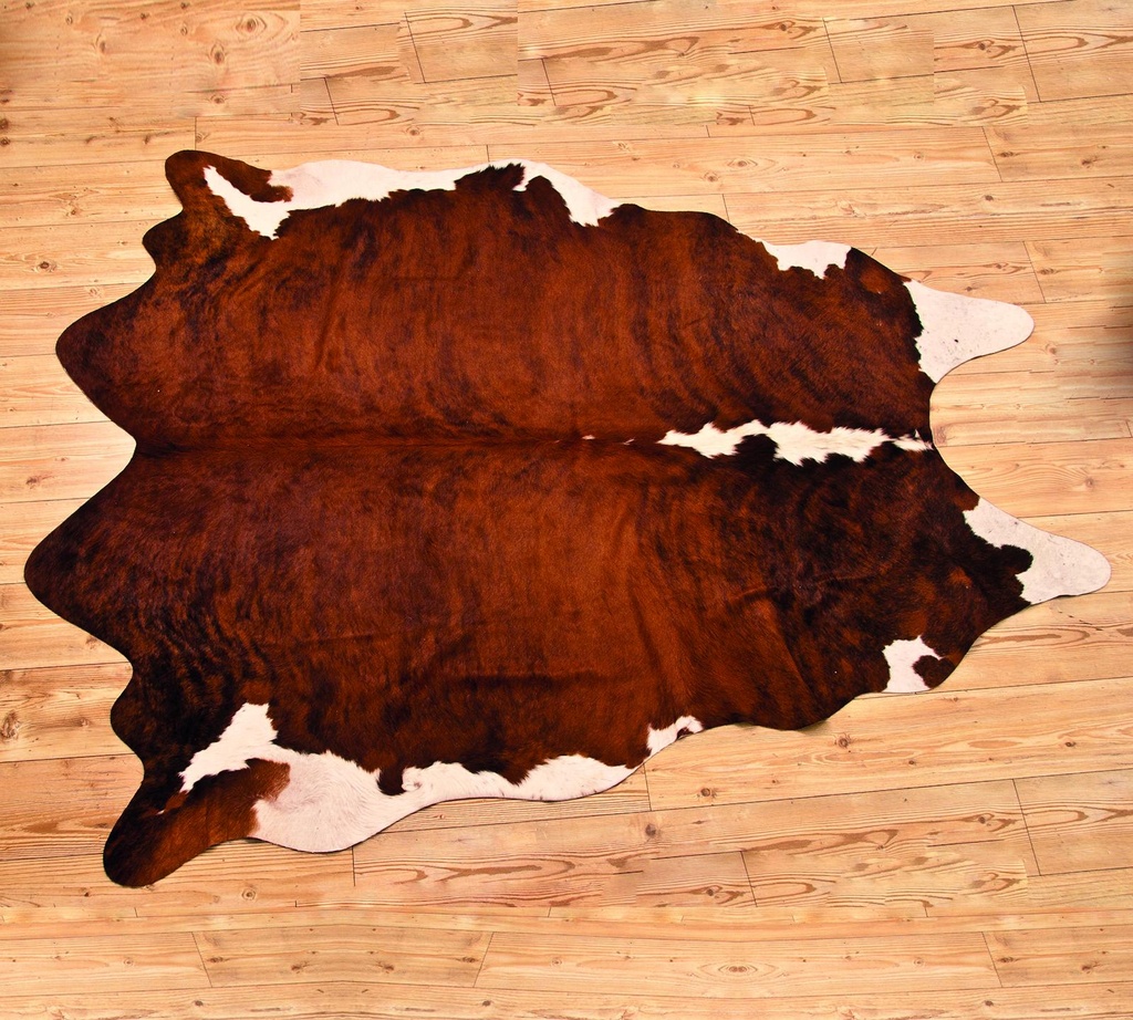 Tappeto in lana 100%, color marrone, 4x180x230 cm