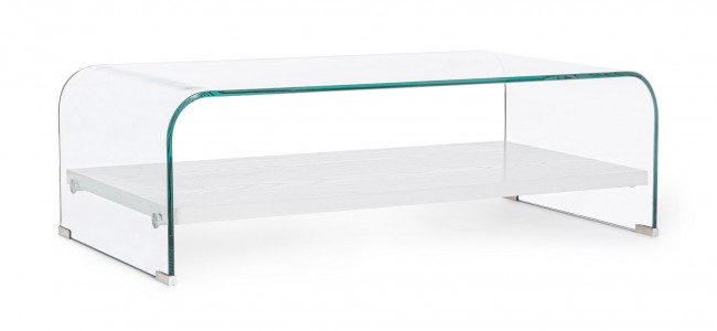 Tavolino 2P Line Wood Bianco 110X55