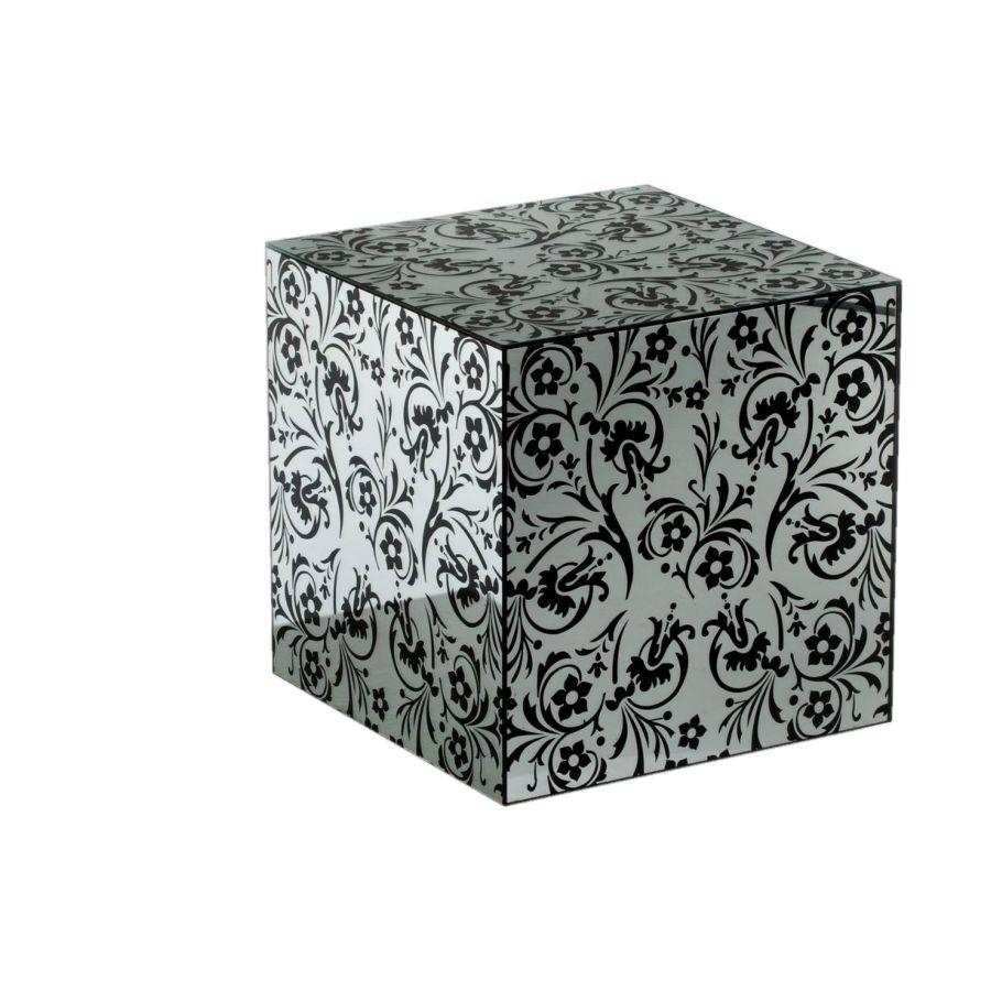 Tavolino Specchio Damascato 40x40x40 cm