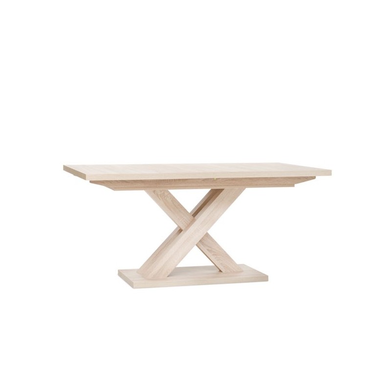 Tavolo allungabile gambe a incrociate colore rovere sonoma 160/200x90xh76 cm