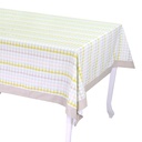 Tovaglia in tessuto verde con patch bordo, rettangolare 140x180 cm