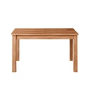 Tavolo pranzo allungabile noce country in legno nobilitato cm 80x120/160