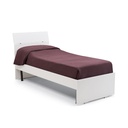 Letto una piazza e mezzo bianco frassinato per camera cm 200x131xH 98