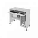 Portacomputer Bianco in Legno Nobilitato H.76x93x48,5 cm