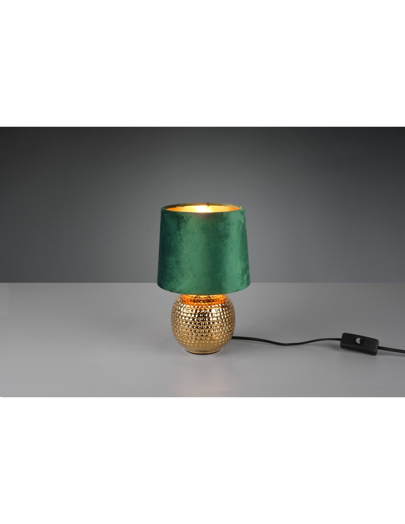 Lampada da Tavolo Sophia Oro Velluto Verde Ø16 cm