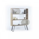 Libreria Ingresso Moderna Design Rovere Nero Urban Slim - 94x25x117 cm