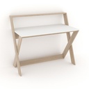 Scrivania stile scandinavo naturale bianco Alixus 113x59xh.97 cm