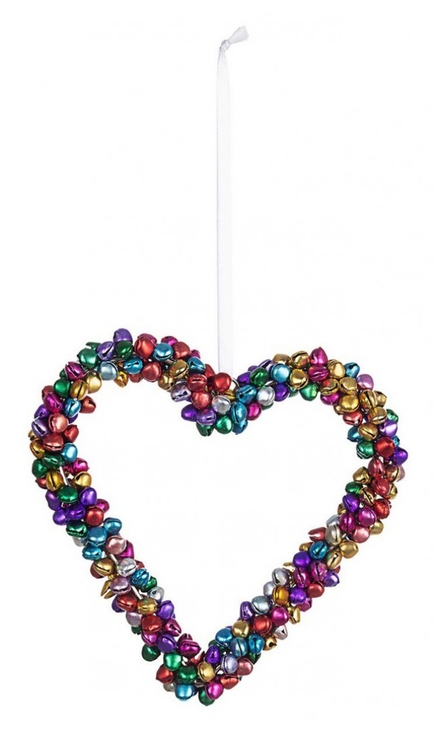 6x Pendaglio Arlecchino Cuore Multicolour - Samnite