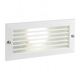 Applique da incasso in alluminio pressofuso con diffusore in vetro satinato bianco - Samnite