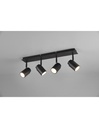 Barra Lineare 4 Faretti Spot Orientabili Metallo Nero Angelo Trio Lighting - Samnite