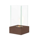 Caminetti al bioetanolo moderno  ruggine cm 25 x 25 x h 65 - Samnite