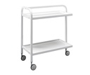 Carrello portabevande in metallo bianco 40x75x80h cm - Samnite