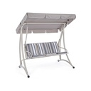 Dondolo in acciaio tre posti Avorio GRELY 190x120x h185 cm - Samnite