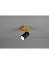 Faretto Spot Marley Nero E Legno 1xGU10 Trio Lighting - Samnite
