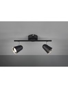 Faretto Toulouse Nero 2 Spot Led L34 cm Trio Lighting - Samnite