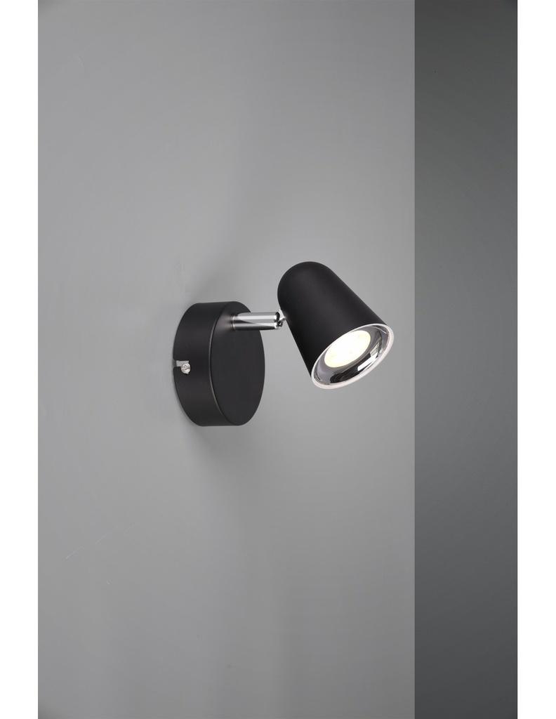 Faretto Toulouse Spot Led Nero L9 cm Trio Lighting - Samnite