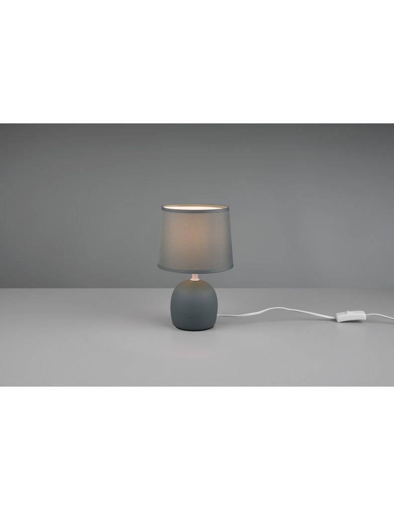 Lampada Da Tavolo Malu 1xE14 Ceramica E Tessuto Verde Ø16 cm Trio Lighting - Samnite
