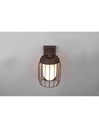 Lampada Parete Gabbia Ruggine 1xE27 Tuela IP44 Trio Lighting - Samnite