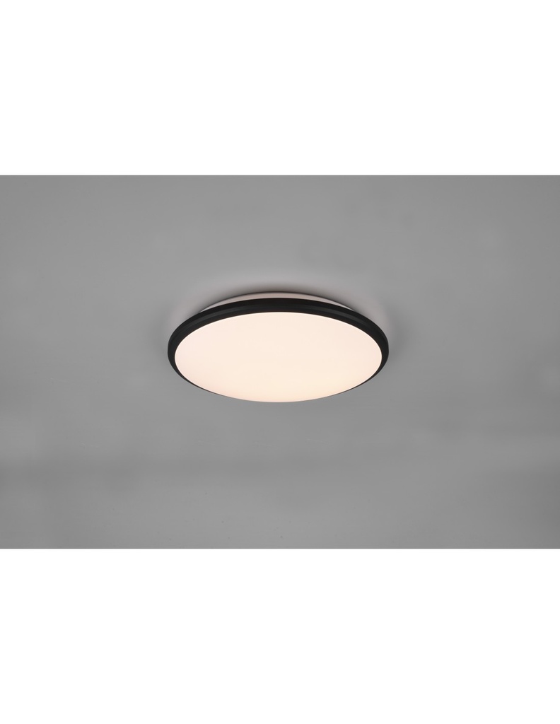 Lampada Rotonda Soffitto Parete Moderna Led Dimmer Limbus Nero Trio Lighting - Samnite