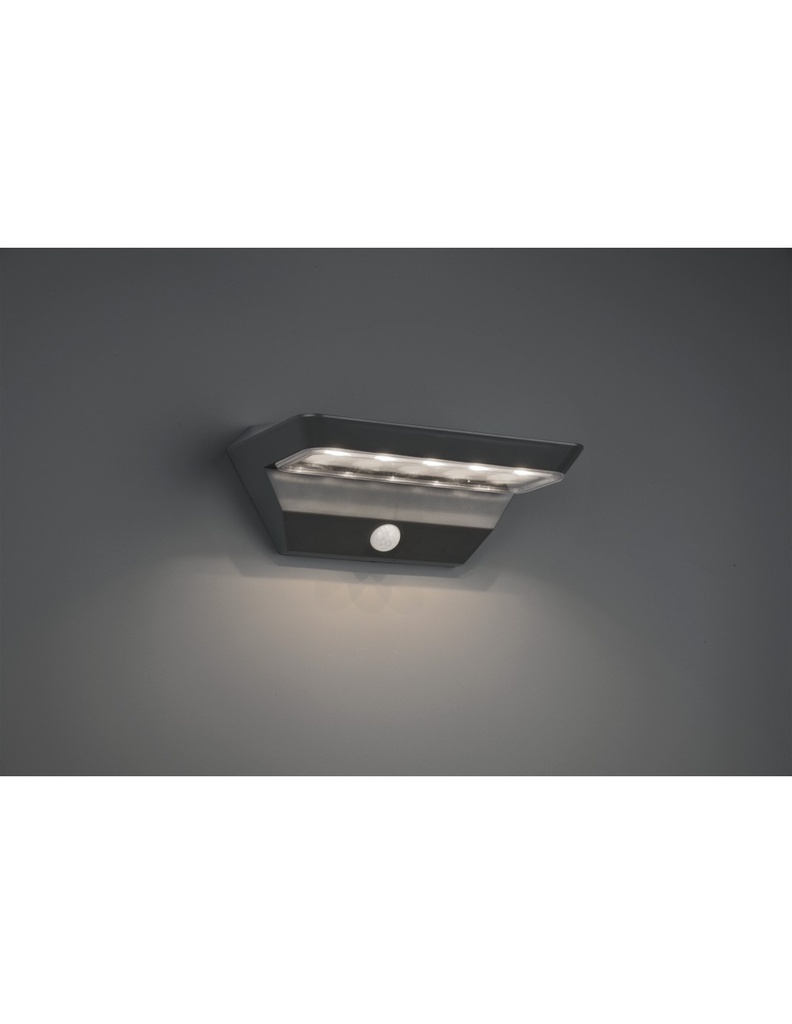 Lampada da Parete Led per Esterno Mendoza con Sensore Movimento Trio Lighting - Samnite