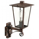 Lampada da esterno in alluminio pressofuso con diffusori in vetro trasparente ruggine - Samnite