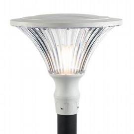 Lampada da esterno in alluminio pressofuso, diffusore trasparente, 60mm di diametro, altezza massima 160mm, IP65 bianco - Samnite
