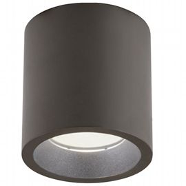 Lampada da soffitto in alluminio pressofuso con diffusore in vetro trasparente, 40W, 4240 lumen, luce calda corten - Samnite