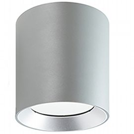 Lampada da soffitto in alluminio pressofuso, diffusore in vetro trasparente, 40W, 4240 lumen, luce calda alluminio - Samnite