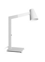 Lampada da tavolo con paralume in metallo bianco 415x60,5h cm - Samnite
