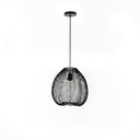 Lampadario moderno urban nero metallo cm 35 - Samnite
