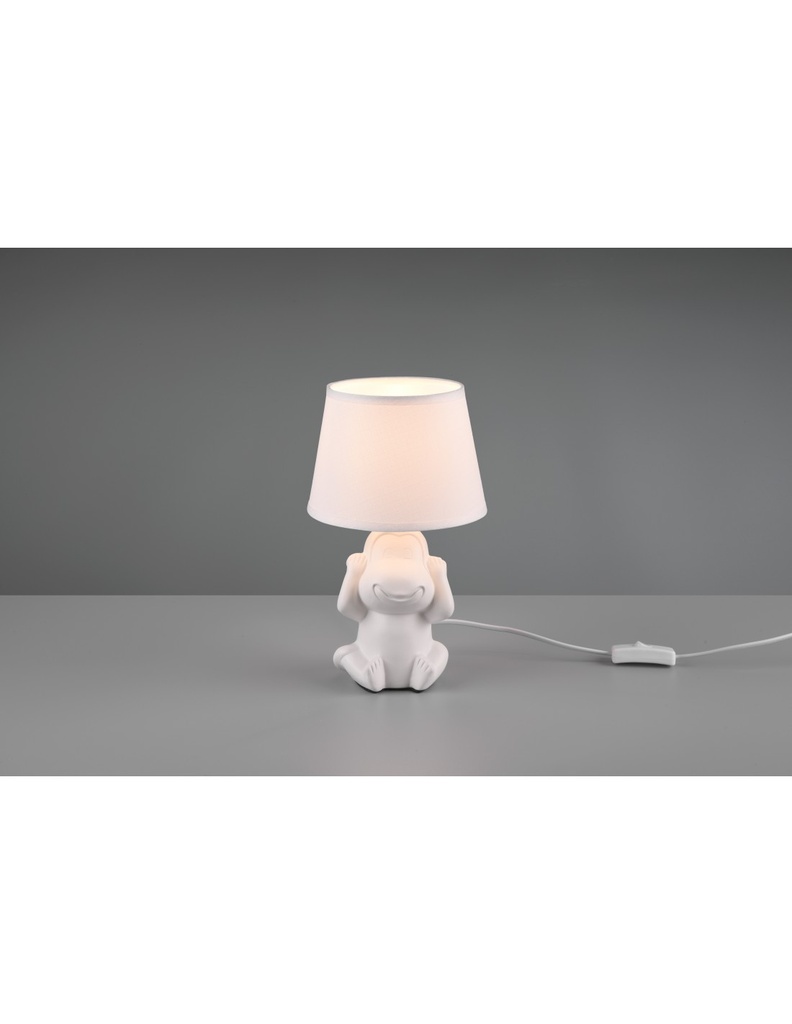 Lume Scimmietta Ceramica Bianca Non Sento Nilson Trio Lighting - Samnite