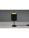 Lumetto Tavolo Jerry Nero Oro Paralume Cilindro Ø13 cm Trio Lighting - Samnite