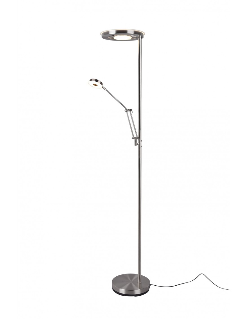 Piantana Led Dimmer con Spot da Lettura Barrie Nichel Trio Lighting - Samnite