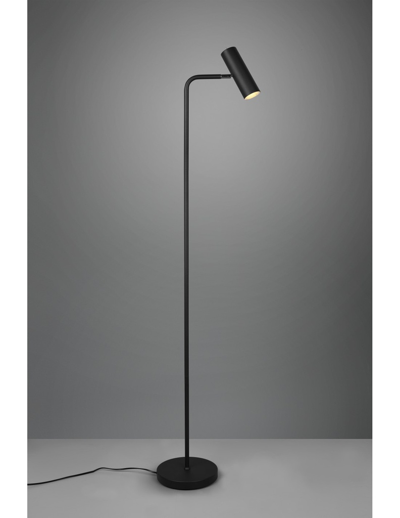 Piantana Marley Nero E Spot Cilindrico H151 Trio Lighting - Samnite