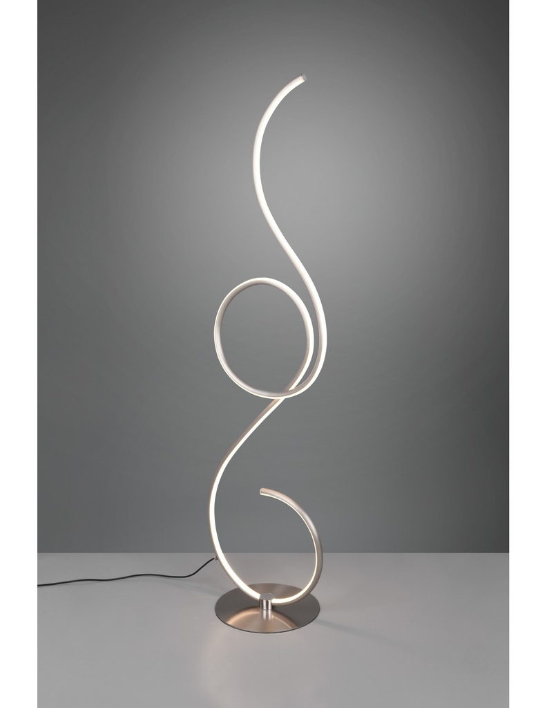 Piantana Moderna Led Dimmer Per Soggiorno Jive Nichel Trio Lighting - Samnite