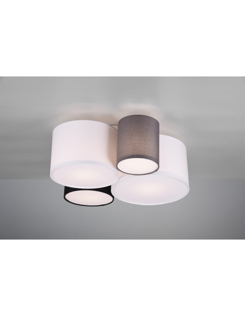 Plafoniera Hotel 4xE27 Cilindri Multicolor L50cm Trio Lighting - Samnite
