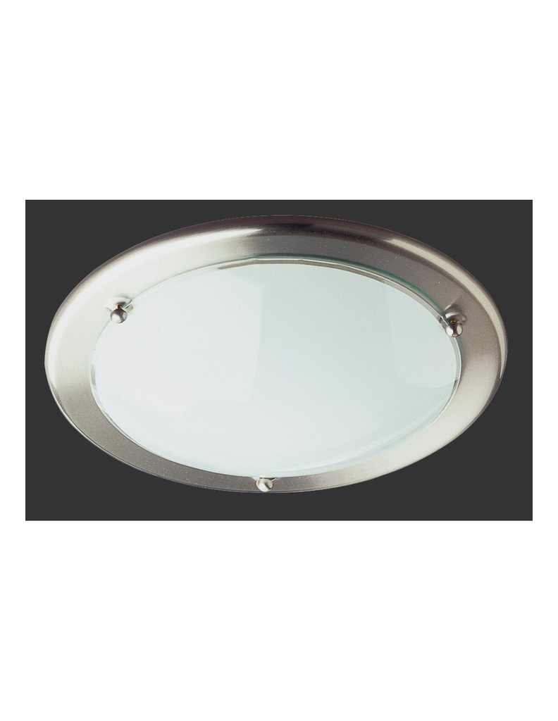 Plafoniera Primo 1xE27 60w Nichel Vetro Opale Ø30 cm Trio Lighting - Samnite