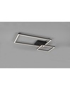 Plafoniera Soffitto Squadrata Orientabile Led Dimmer 4000K Padella Nero Trio Lighting - Samnite
