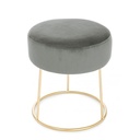 Pouf clarissa grigio oro design cm 35 x 40 h - Samnite