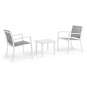 Set 3 pezzi da giardino salotto in metallo Auri bianco - Samnite