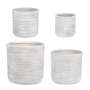 Set4 P.Vaso Tressage Cil Bianco - Samnite
