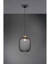 Sospensione Calimero 1xE27 Rete Metallo Nero Ø33 cm Trio Lighting - Samnite