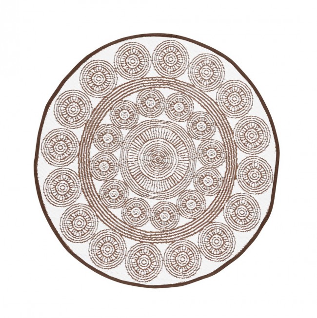 Tappeto Rasht Bianco-Marrone D150 - Samnite