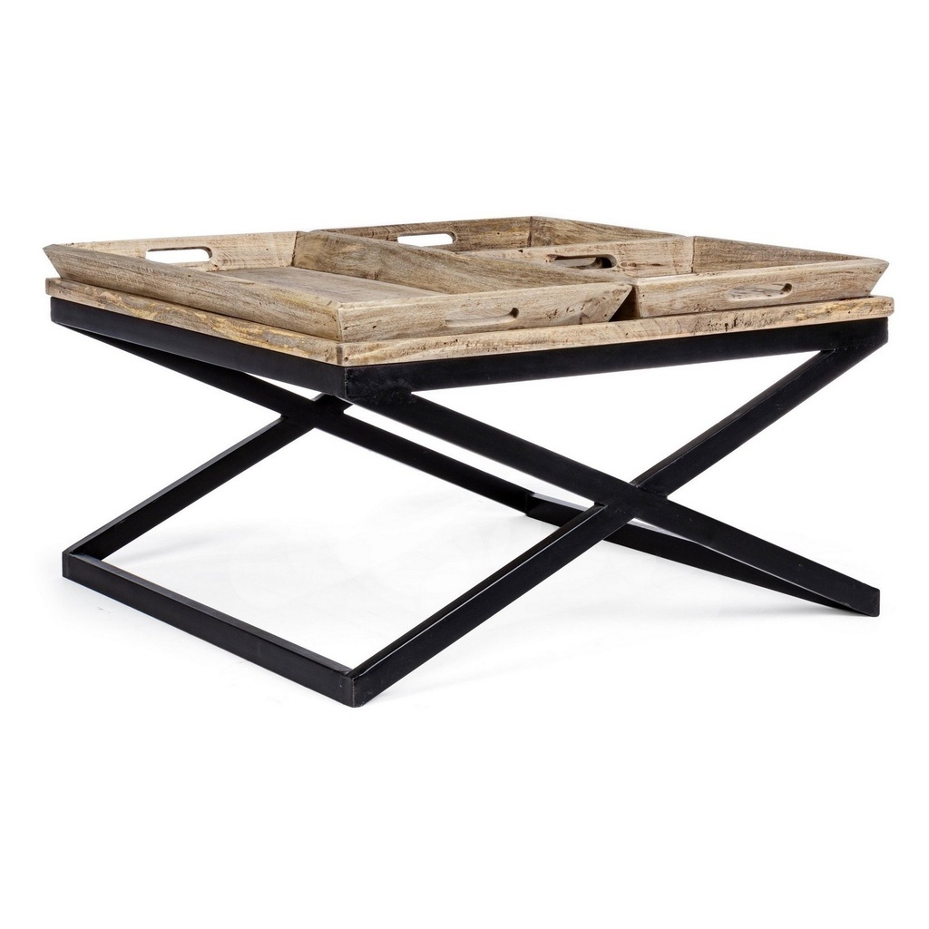 Tavolino Tray con vassoio 90x90 cm - Samnite